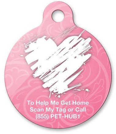 Photo of a pink Cat ID Tag