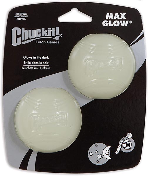 Photo of a pack of ChuckIt! Max Glow Balls