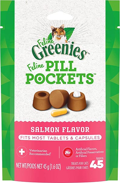 Photo of a pack of FELINE GREENIES Pill Pockets Natural Cat Treats
