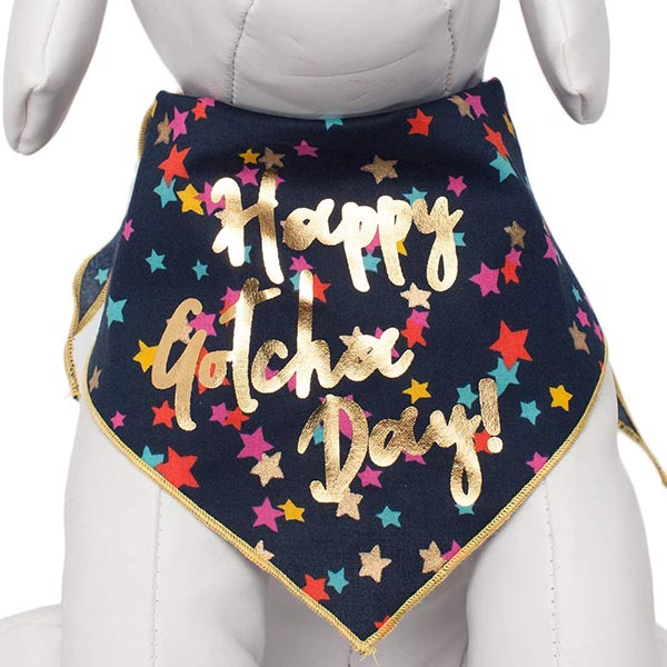 Photo of a Happy Gotcha Day Birthday Dog Bandana