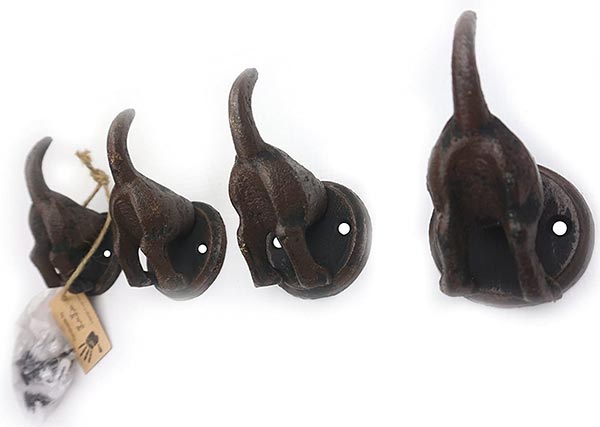 Photo of cast iron dog hooks by Lulu Decor