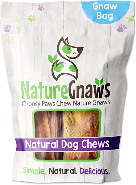 Photo of a pack of Nature Gnaws Long Lasting Dog Chews for Dogs