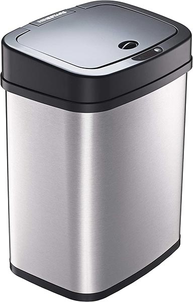Photo of a Ninestars DZT 12 5 Automatic Touchless Infrared Motion Sensor Trash Can