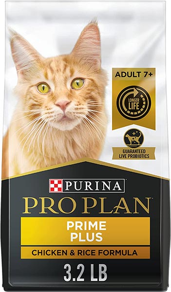 Photo of a bag of Purina Pro Plan Senior Dry Cat Food