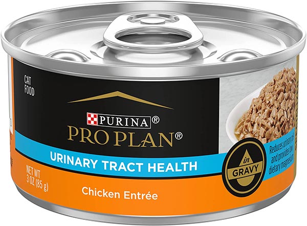 Photo of a can of Purina Pro Plan Urinary Tract Health Cat Food