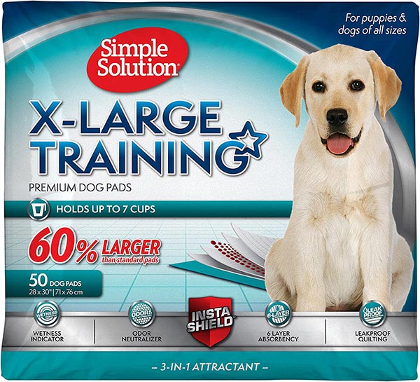 Photo of a pack of Simple Solution Training Puppy Pads