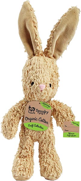 Photo of a Spunky Pup Organic Cotton bunny Dog Toy