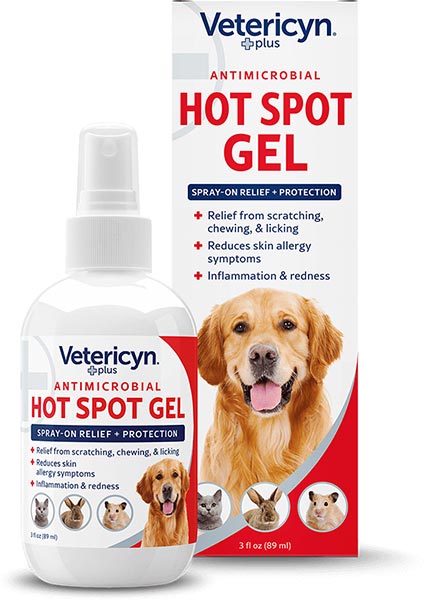 Photo of a bottle of Vetericyn Hydrogel Hot Spot Spray