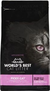 Photo of a bag of World's Best Cat Litter for picky cats