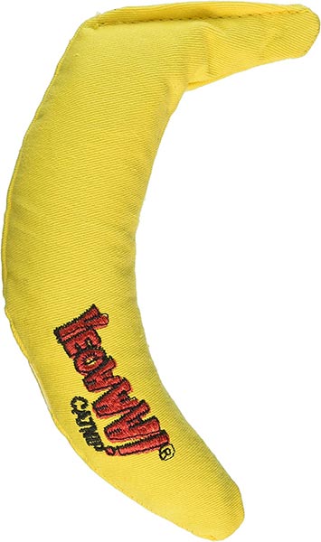 Photo of fabric Yeowww! Yellow Banana Catnip Toy
